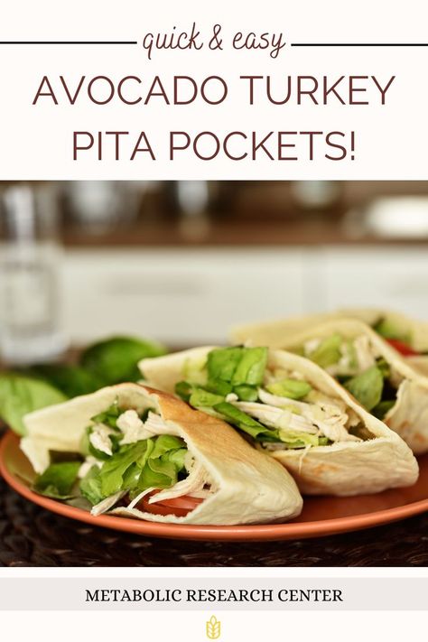 Turkey Pita Pockets, Turkey Pita, Mrc Recipes, Metabolic Meals, Metabolic Recipes, Golo Recipes, Metabolic Diet Recipes, Low Calorie Lunches, Metabolism Foods