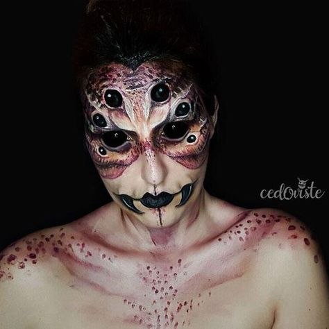 Spider Face Paint, Bug Oc, Scary Face Paint, Spider Face Painting, Spider Makeup, Mask Face Paint, Spider Face, Adult Face Painting, Monster Makeup