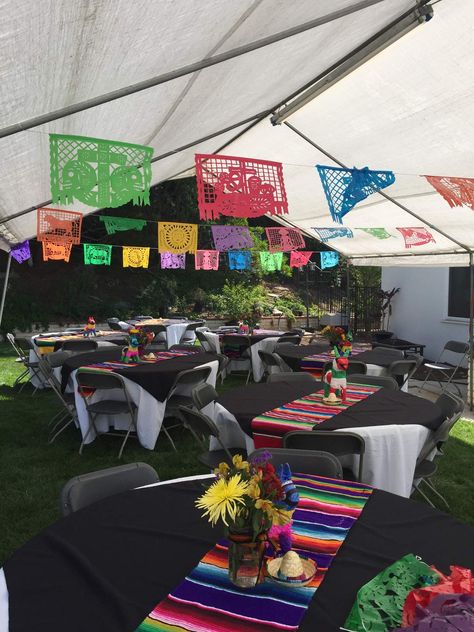 Fiesta / Mexican Birthday Party Ideas | Photo 6 of 26 | Catch My Party Black Fiesta Theme, Retirement Party Ideas Mexican Theme, Mexican Birthday Party For Men, Mexican Sweet Sixteen Party Ideas, Mexican Fiesta 50th Birthday, 70th Birthday Fiesta Theme, Men Mexican Theme Party, Fiesta Party For Men, Boys 15 Birthday Party Ideas Mexican