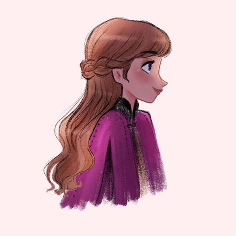 Anna Frozen Concept Art, Anna Frozen Anime, Princess Anna Fanart, Anna Art Frozen, Frozen 2 Anna, Frozen Fan Art, Princesas Disney Anime, Frozen Art, Frozen Disney Movie