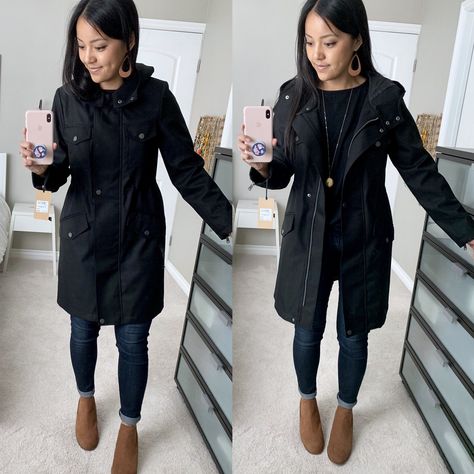 Black Rain Jacket Outfit, Black Raincoat Outfit, Raining Outfit, Rainy Day Outfit Winter, Rainy Day Outfit Casual, Rainy Day Outfit Aesthetic, Rainy Day Outfit For Work, Loft Outfits, Rain Outfit