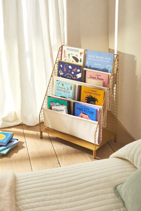 CHILDREN'S METAL BOOK RACK - Mustard | ZARA United States Minimal Kids Room, Zara Home Kids, Room Organisation, Book Rack, Kids Rain, Book Stationery, Holidays With Kids, Clean Laundry, Zara Home