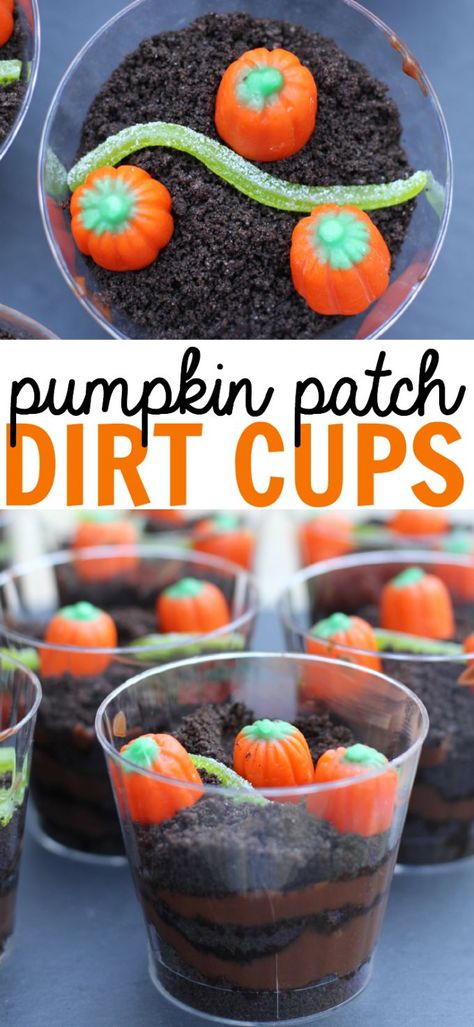 Dirt Cups Recipe, Fall Party Food, Postres Halloween, Dirt Cups, Halloween School Treats, Birthday Party Snacks, Halloween Party Snacks, Halloween Treats Easy, Fall Snacks