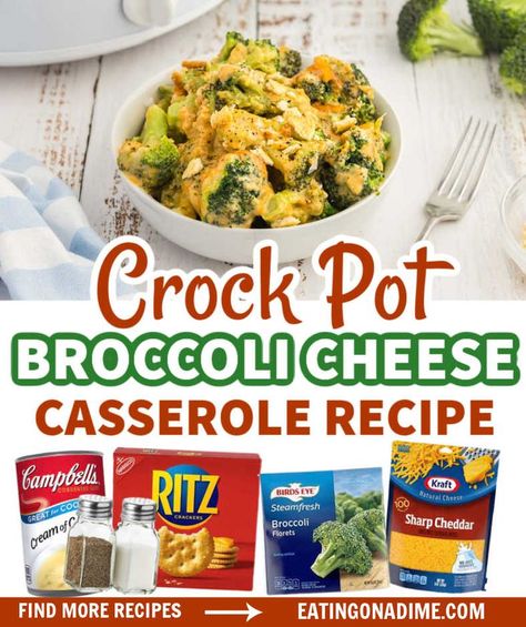 Crock Pot Broccoli Cheese Casserole, Brocoli Rice Cheese Casserole Crockpot, Broccoli Crock Pot Recipes, Side Dish For Potluck Parties, Crockpot Broccoli And Cheese Casserole, Broccoli Casserole In Crockpot, Chicken Broccoli Rice Casserole Crockpot Easy Recipes, Crockpot Broccoli Cheese Casserole, Broccoli Cheese Rice Casserole Crockpot