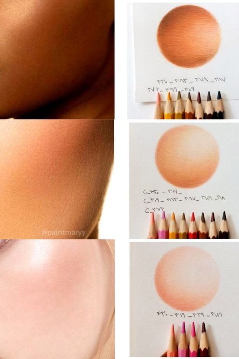 Color And Value Art, Color Pencil Skin Tones, Skin Coloring Tutorial Pencil, How To Color Skin Colored Pencil, Colored Pencil Hair Tutorial, How To Shade Colored Pencils, How To Use Color Pencils, Skin Tutorial Drawing, How To Colour Skin With Pencils