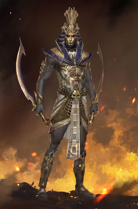 ArtStation - Character design, yunhao zheng Fantasy Pharaoh Art, Egypt Character Design, Pharaoh Design, Egyptian Character Design, Egyptian Character, Egyptian Warrior, Egypt Concept Art, Best Artwork, Anime Egyptian