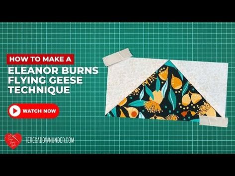 How to make flying geese units with Eleanor Burns technique - YouTube Flying Geese, Free Motion Quilting, Quilt Tutorials, Blog Post, Blog Posts, Motion, Size Chart, Layout, The Unit