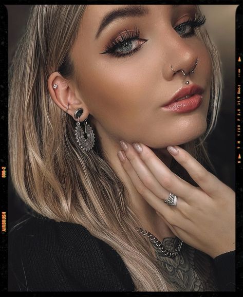 Double Nose Piercings All 3 Nose Piercings, Nose Piercing Curation, Nose Piercing Both Sides And Septum, Double Nose Piercing Hoops, Septum And Double Nose Piercing, Double Nose And Septum Piercing, Nose Piercing Inspiration, 3 Nose Piercings, Three Nose Piercings