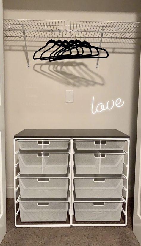 Elfa Closet, Atlanta Lifestyle, Closet Drawers, Small Closet, Drawer Dividers, Drawer Unit, My Bedroom, Drawer Organizers, Wooden Tops