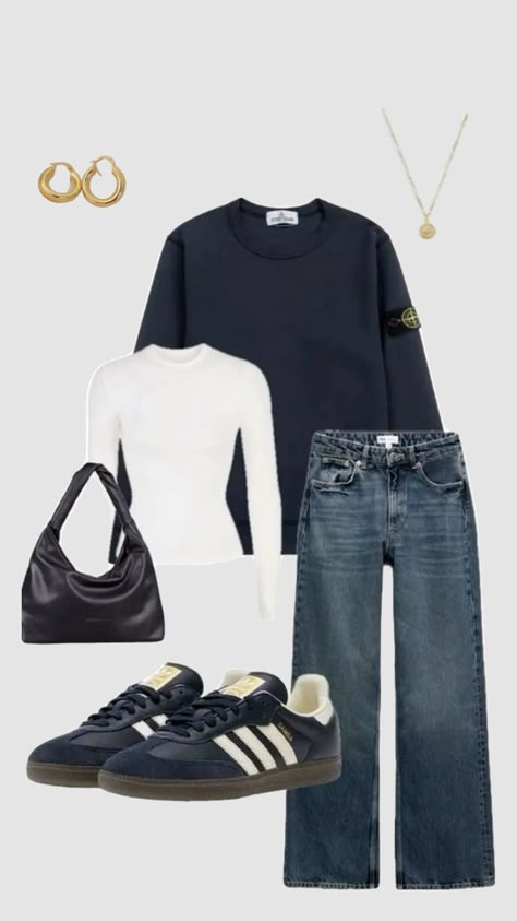 Cute Bags Aesthetic, Outfit Inspo Aesthetic Vintage, Streetwear Fashion Women Street Styles, Aesthetic Baggy Jeans, Adidas Samba Outfit Women, Germany Trip, Adidas Samba Outfit, Samba Outfit, Trendy Outfit Ideas