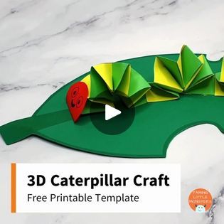 Learn how to make a 3D caterpillar craft out of paper.

These cute little guys are surprisingly easy to make. 

This is a fantastic craft if you're... | By Taming Little MonstersFacebook Caterpillar Craft, 3d Craft, Caterpillar, Template Printable, Free Printables, Insects