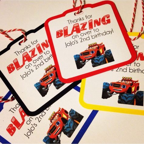 Blaze And The Monster Machines Party Favors, Blaze Party Favors, Blaze Party Decorations, Blaze Birthday Party, Blaze Party, Blaze And The Monster Machines Party, Blaze Birthday, Birthday Party Snacks, Monster Trucks Birthday Party