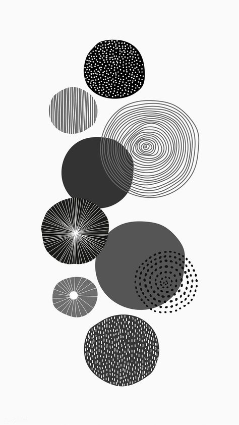 Black round patterned background illustration | premium image by rawpixel.com / marinemynt Background Illustration Design, Foto Muro Collage, Doodle Background, Patterned Wall, Circle Illustration, Patterned Background, Round Pattern, Wallpaper Doodle, Concentric Circles