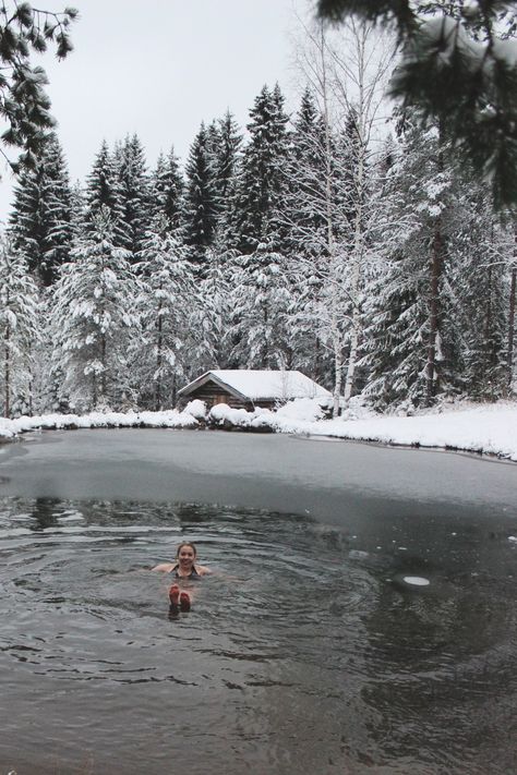 Ice Swimming in Finland Antarctic Aesthetic, Ice Bath Aesthetic, Aesthetic Finland, Cold Water Swimming, Ice Swimming, Swimming For Beginners, Winter Swimming, Wim Hof, Finland Travel