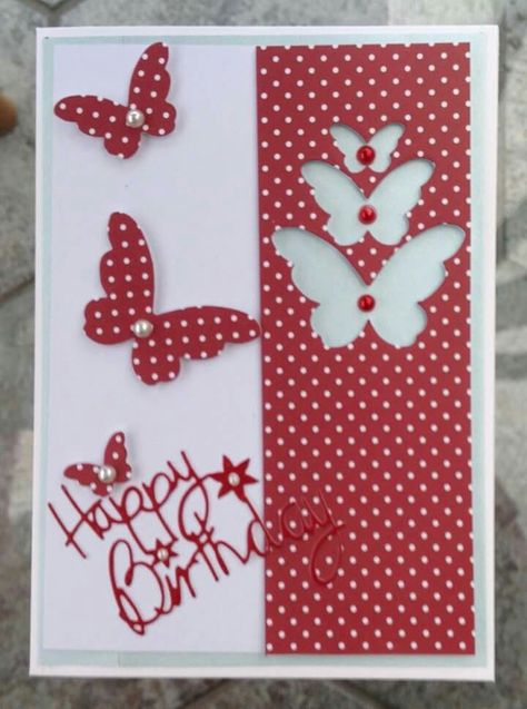 Folding Cards Diy, Diy Cards With Butterflies, Butterfly Cards Handmade Simple, Stampin Up Butterfly Cards, Butterfly Cards Ideas, Pretty Card Ideas, Home Made Cards Ideas, Birthday Cards To Make, Cards With Butterflies