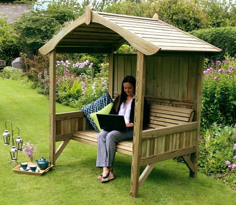 Garden Arbour, Arbour Seat, Wooden Arbor, Fascia Board, Treated Timber, Pressure Treated Wood, Garden Arbor, Easy Build, Garden Set