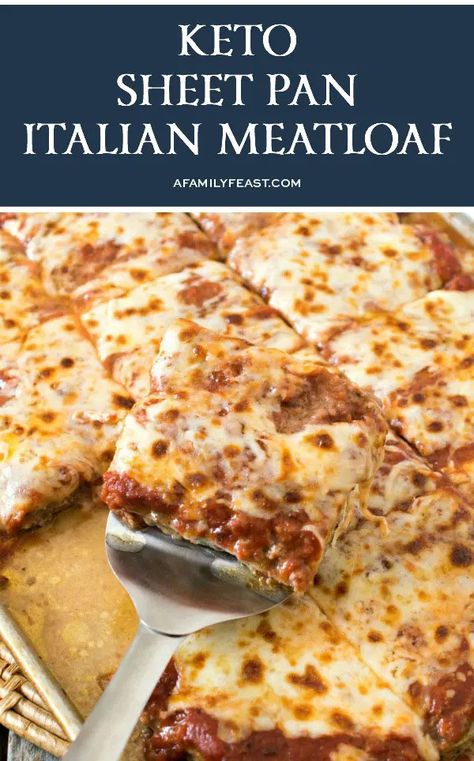 Keto Sheet Pan Italian Meatloaf is a flavorful, flat meatloaf topped with sauce and cheese. Keto Sheet Pan, Italian Meatloaf, Boiled Egg Diet Plan, Family Feast, Low Carb Diet Recipes, Keto Recipes Dinner, Low Carb Meals Easy, Low Carb Dinner, Low Carb Keto Recipes