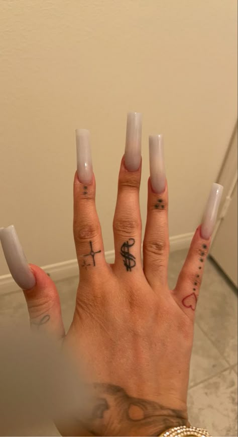 512 Tattoo, Finger Tats For Women, Gangsta Tattoos For Women, Forearm Tats For Women, Thug Tattoos For Women, Money Sign Tattoo, Maching Tattoos, Finger Tats, Cute Hand Tattoos