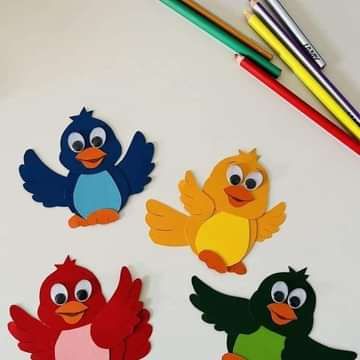 Paper Craft Bird, Craft Decoration Ideas, Bird Crafts Preschool, Birds Craft, Flower Crafts Kids, School Kids Crafts, Insect Crafts, Construction Paper Crafts, Art Activities For Toddlers