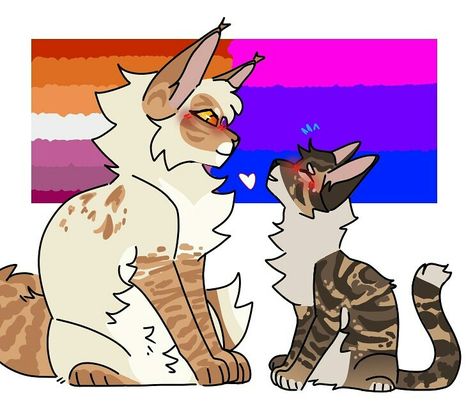 Warrior Cats Leafpool X Mothwing, Mothwing And Leafpool, Lesbian Warrior Cats, Mothpool Fanart, Leafpool X Mothwing, Mothpool Warriors, Warrior Cats Matching Pfp, Warrior Cats Tattoo, Cat Warriors