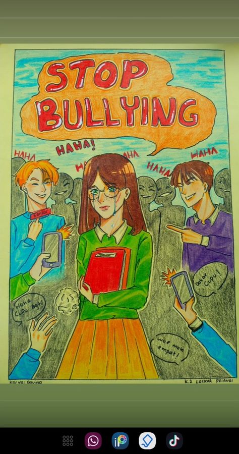 Bulling Drawing Ideas, Stop Bulling, Poster Drawing, Hair Up Styles, Diy Birthday Gifts, Diy Birthday, School Projects, Up Styles, Book Art