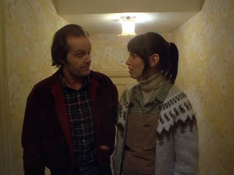 10 Great Couples Costumes for Horror Movie Fans - Morbidly Beautiful Horror Movie Couples, The Shining Costume, The Shining Jack Nicholson, Shining Costume, Movie Couples Costumes, The Shining Jack, Scary Couples Costumes, Wendy Torrance, Horror Movie Costumes