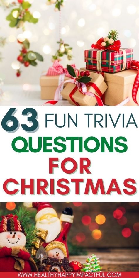 63 Fun Christmas Trivia Questions and Answers (Family Quiz!) Christmas Fact Or Fiction Game, Free Christmas Jeopardy Questions And Answers, Christmas Kahoot Questions, Holiday Jeopardy Questions, Family Fued Christmas, Christmas Brain Teasers For Adults, Kids Christmas Trivia With Answers, Free Christmas Trivia With Answers, Christmas Game Questions