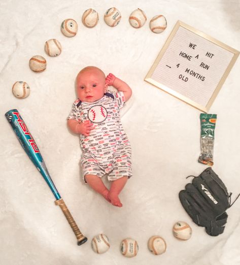 Baseball Milestone Pictures, Monthly Pictures, 3 Month Old Baby, Baby Letters, Milestone Pictures, Baseball Pictures, 4 Month Olds, Monthly Photos, Baseball Baby