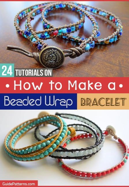 24 Tutorials on How to Make a Beaded Wrap Bracelet - Guide Patterns Boho Wrap Bracelet Tutorial, How To Make A Wrap Bracelet, Beaded Jewelry Patterns Free Diy, How To Make An Adjustable Bracelet, Macrame Beaded Bracelets Diy, How To Make Bracelets With Beads, Hemp Bracelet Tutorial, Beading Patterns Free Tutorials, Bracelet Guide