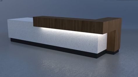 A reception desk designed for a project I recently worked on. #commercial #conteporary #counter #desk #laminate #modern #office #Reception #wood Contemporary Reception Desk, Office Reception Table Design, Modern Office Reception, Office Counter Design, Reception Counter Design, Front Desk Design, Hotel Reception Desk, Reception Table Design, Office Reception Design