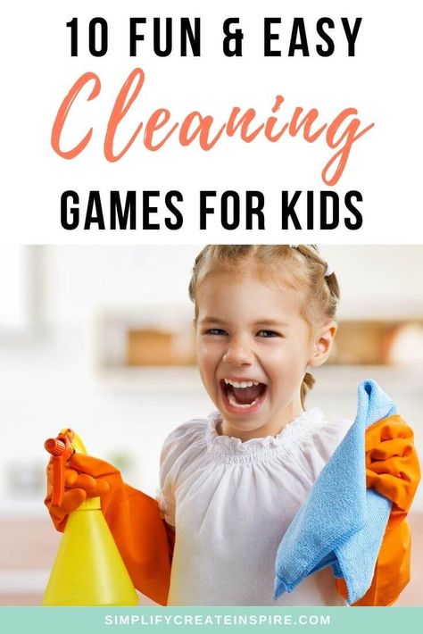 Add fun to the weekly chores with these cleaning games to motivate even the most stubborn child to get their tasks done! Make cleaning fun for your kids with these easy games that will get them laughing while they clean their mess and do their chores. 10 easy cleaning games to play as a family. Make Cleaning Fun, Cleaning Fun, Time For Kids, Cleaning Games, Cleaning Schedule Printable, To Be Read, Spring Cleaning Checklist, Cleaner Recipes, Kids Cleaning