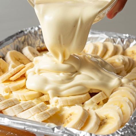 Creamy No-Bake Banana Pudding🍌🍌 Bannan Pudding Recipes Easy, Banana Pudding Nilla Wafer Dessert, Blue Velvet Banana Pudding, Banana Pudding Cake Easy, Cold Banana Pudding Recipes, Easy Banana Pudding With Cool Whip, Bannan Pudding Dessert, Banana Pudding With Instant Pudding, Gluten Free Banana Pudding