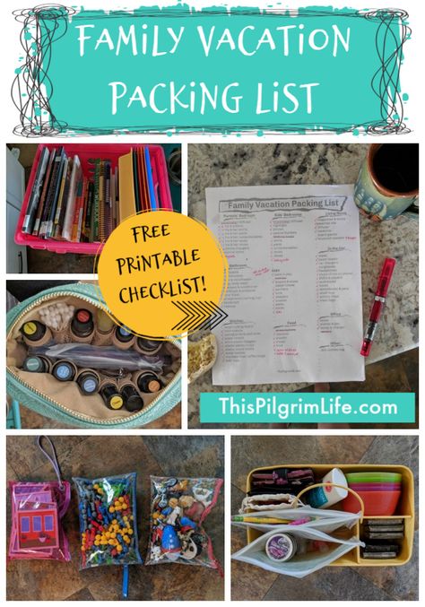 Family vacations can be fun...and a little crazy. So the last thing you want to do is leave something important at home! Use this free printable vacation packing list to be certain all the essentials make it on your next trip! Packing List For Family Vacation, Beach Trip Packing List Family, Family Packing List For Beach Vacation, Lake Vacation Packing List, Family Road Trip Packing List, Free Printable Packing List For Vacation, Family Vacation Packing List, Printable Whole Family Beach Vacation Packing List, Packing For A Weekend Trip