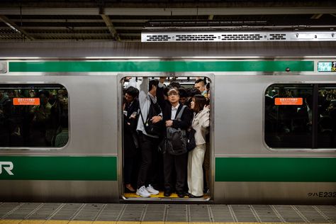 Train Film Photography, Train Station Photography, Tokyo Street Photography, Train Scene, Tokyo Subway, Michael Wolf, Tokyo Photography, Tokyo Streets, Photo Documentary