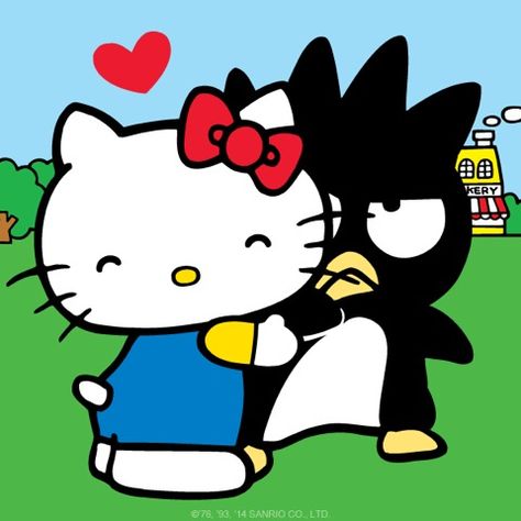 Hello Kitty and Badtz Maru Hello Kitty Imagenes, Hello Sanrio, Hello Kitty Photos, Images Hello Kitty, Baby Friends, Hello Kitty Images, Badtz Maru, Hello Kitty Characters, Hello Kitty Backgrounds