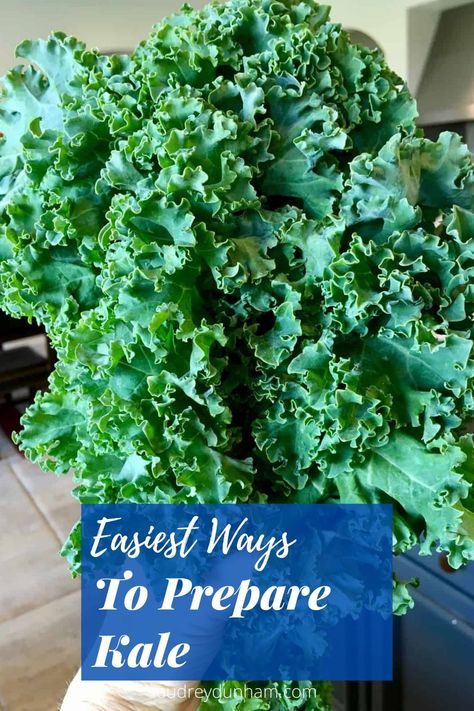 You no longer have to be intimidated by kale! Learn how to easily prep this popular green with my favorite easy way to prepare kale. How To Wash Kale, How To Cook Kale Recipes, How To Cook Kale Greens On Stove, How To Prepare Kale, How To Cook Kale On Stove, Cooked Kale Recipes, Cooking Kale, Cook Kale, Types Of Kale