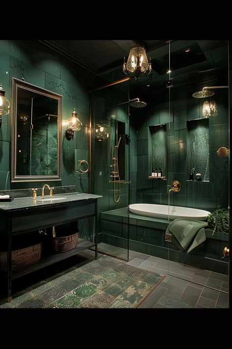 Emerald Green And Gold Bathroom, Sage Green Bathrooms, Green And Gold Bathroom, Sage Green Bathroom Ideas, Restaurant Toilet, Emerald Green Bathroom, Sage Green Bathroom, Green Bathrooms, Green Bathroom Ideas