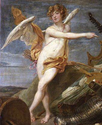 Eros God Art, Eros Greek Mythology, Eros Painting, Greek Mythology Paintings, Eros Greek God, Eros Aesthetic, Icarus Wings, Daedalus And Icarus, Eros And Psyche