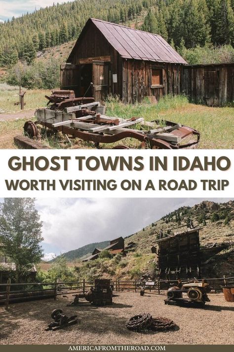 Ghost Towns In Idaho To Visit On An Idaho Road Trip Idaho Roadtrip, Ghost Towns Usa, Planning A Road Trip, Los Angeles Parks, Idaho Travel, Boulder City, Spooky Places, Us Travel Destinations, California National Parks