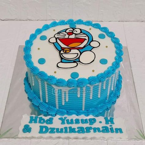 Cake Ultah Doraemon, Doremon Cake Images, Kue Tart Doraemon, Doraemon Theme Cake, Doraemon Cake Designs, Doremon Cake Designs, Photo Print Cake, Bon Voyage Cake, Doraemon Cake