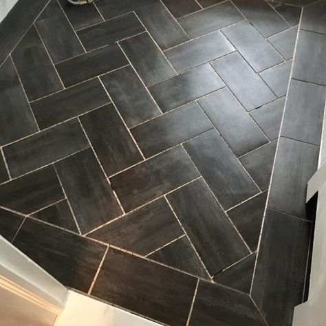 Tile Herringbone Pattern, Groutable Vinyl Tile, Herringbone Tile Floors, Foyer Flooring, Entry Tile, Peel And Stick Floor, Luxury Vinyl Tile Flooring, Stick Backsplash, Vinyl Tile Flooring