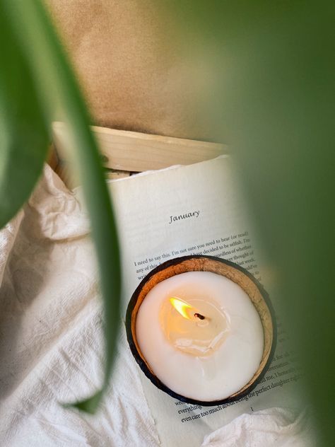 Candle Photoshoot, Candle Photography, Reusable Containers, Coconut Candle, Raw Coconut, Candles Photography, Caring Too Much, Vanilla Candle, Average Weight