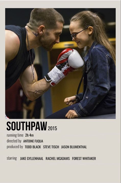 Southpaw Movie Poster, Actor Posters Polaroid, Southpaw Movie, Jake Gyllenhaal Movies Poster, Simplified Movie Poster, Minimal Polaroid Movie Posters, Jake Gyllenhaal Movies, Alternate Minimalist Film Posters, Satyajit Ray