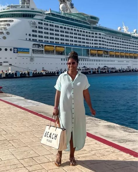 Cruise ready! Had a blast on my cruise this past week and this dress is so pretty! Works as a coverup, as well ☺️ wearing a large and it’s TTS! Midi dress, maxi dress, button down dress, swimsuit coverup, beach tote, tote bag #LTKSeasonal#LTKfit#LTKswim Dress Swimsuit, Coverup Dress, Beach Vacation Outfits, Coverup Beach, Beach Outfits, Beach Cover Ups, Midi Dress Casual, Down Dress, Dress Maxi