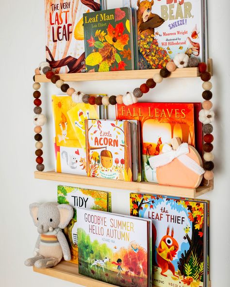 Introducing 🍂Pumpkin Spice🍂 Launching this Friday 10 AM MST! The Fall Garland you need!🤎👏🏼✨ Fall Playroom Ideas, Fall Playroom Decor, Leaf Man, Fall Garland, Toddler Books, Fall Kids, Playroom Decor, Hello Autumn, Nanny