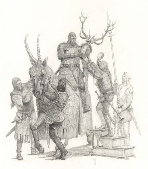 ArtStation - Arming a Knight Knight Artwork, The Green Knight, Green Knight, Knight Armor, Fairytale Fantasy, Medieval Armor, Pencil On Paper, Medieval History, Warhammer Fantasy