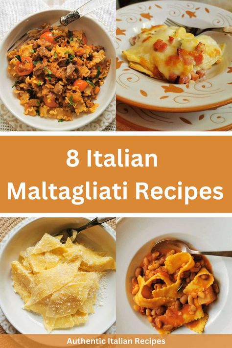 Maltagliati is a rustic Italian pasta that originated as a resourceful way to use leftover pasta dough. Each region in Italy has its own spin on maltagliati, which is used in a variety of delicious, traditional recipes. Pastas To Make, Italian Pasta Recipes Authentic, Recipes From Italy, Pasta Types, Recipes Authentic, Italian Pasta Recipes, Rustic Italian, Traditional Recipes, Pasta Dough