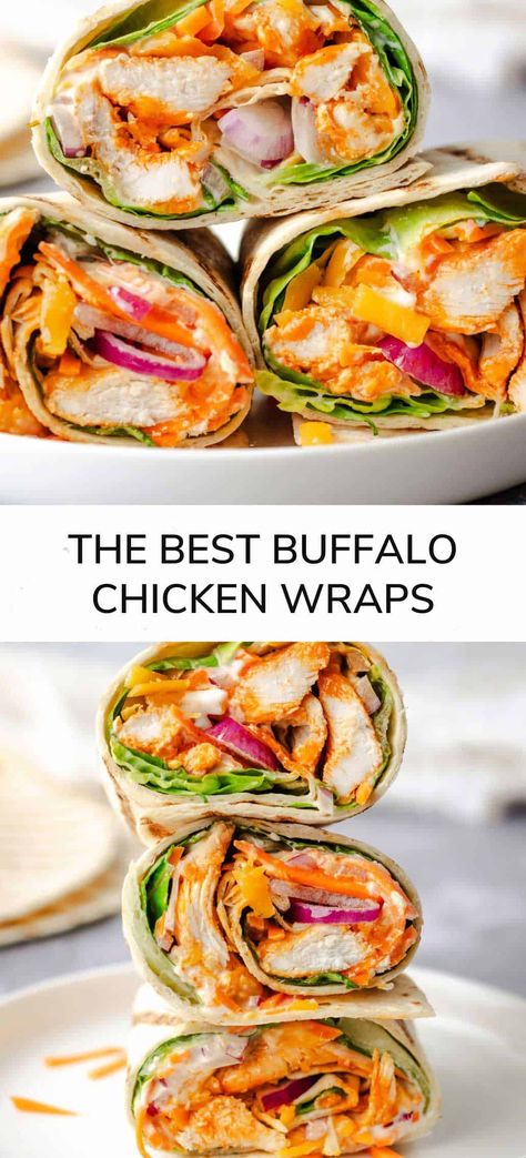 When I’m craving something bold and flavorful, Buffalo Chicken Wraps always hit the spot! They have all the delicious taste of buffalo wings but are lighter and easier to make at home. Buffalo Chicken Wrap Recipe, Wrap Ingredients, Buffalo Chicken Wrap, Chicken Alfredo Pizza, Buffalo Chicken Soup, Crispy Sweet Potato Fries, Lemon Chicken Pasta, Spicy Buffalo Chicken, Honey Lemon Chicken