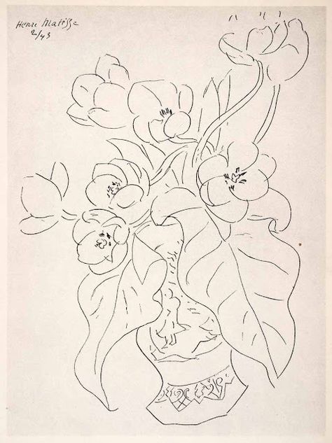 Matisse Drawing, 심플한 그림, Matisse Paintings, Matisse Prints, William Turner, Matisse Art, Paul Cezanne, Plant Drawing, Art Et Illustration