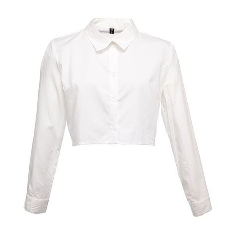 Long Sleeve Cropped Button Down Shirt ($23) ❤ liked on Polyvore featuring tops, shirts, crop tops, white shirt, white long sleeve top, long sleeve tops, long sleeve button up shirts and white crop top Cropped White Shirt, White Cami Tops, Shirts Crop Tops, Cropped Button Down, Shirts Crop, White Long Sleeve Top, White Button Down Shirt, White Long Sleeve Shirt, White Button Up